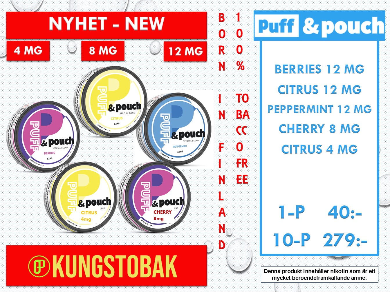 Puff & Pouch 8 och 12mg banner